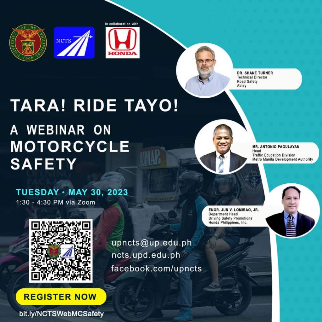 NCTS to Conduct Webinar on Motorcycle Safety on May 30, 2023